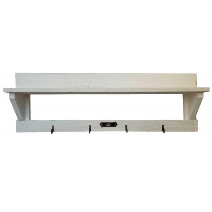 Etagère murale rustique blanc craie