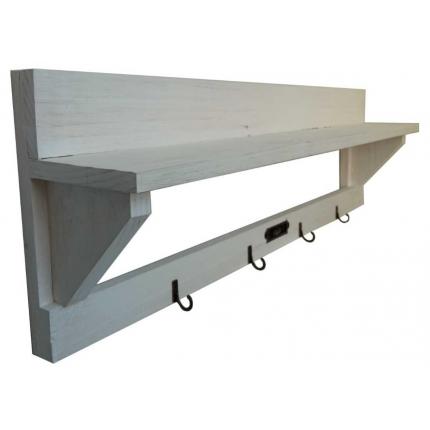 Etagère murale rustique blanc craie