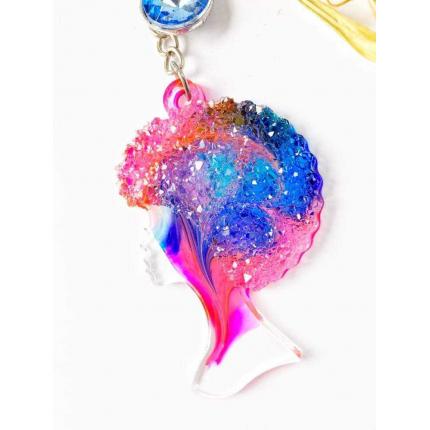 Porte clé ou bijoux de sac en résine 