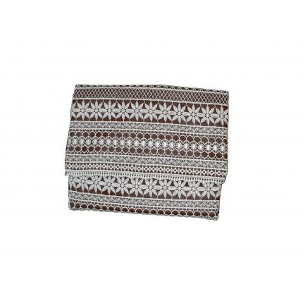 Pochette en guipure de Calais et simili-cuir