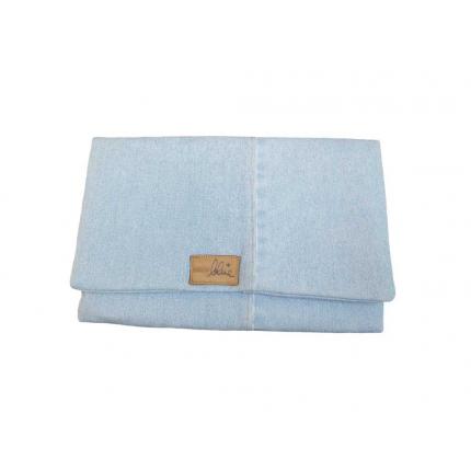 Pochette en jean délavé de récupération