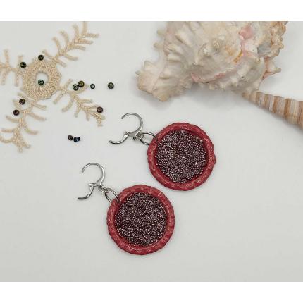 Boucles d'oreille Les Framboises 