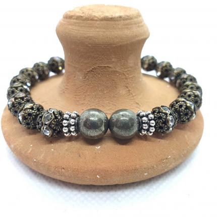 Bracelet en pyrite naturelle