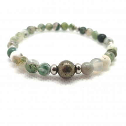 Bracelet en agate d'arbre naturelle