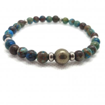 Bracelet en malachite naturelle