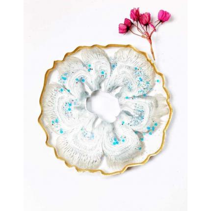 Sous verre gris et doré 