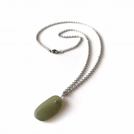 Pendentif Île Vert Olive