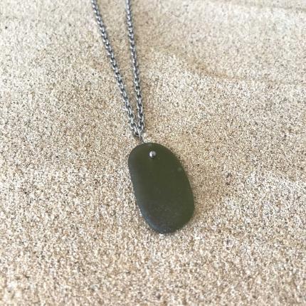 Pendentif Île Vert Olive