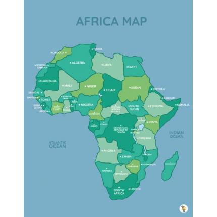 Carte de l'Afrique - Lana