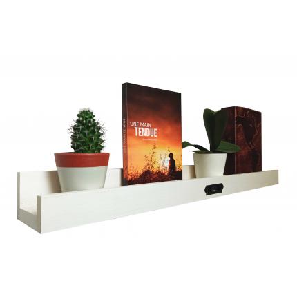 Etagère murale à livres - blanc mat