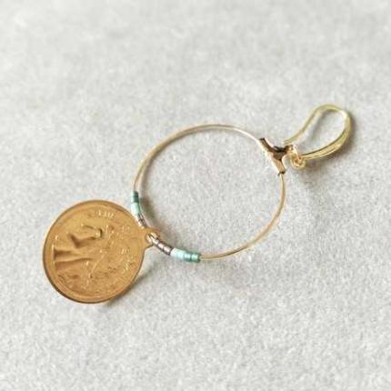 Boucles d'oreilles pièces d'or