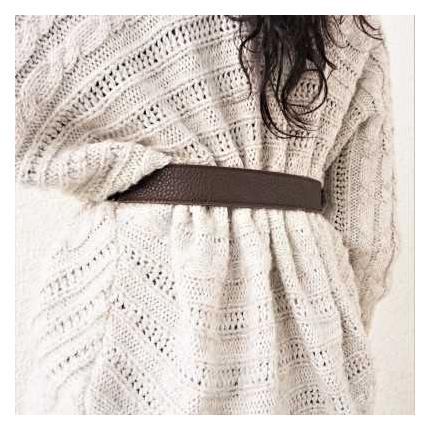 Ceinture femme en cuir grainé marron