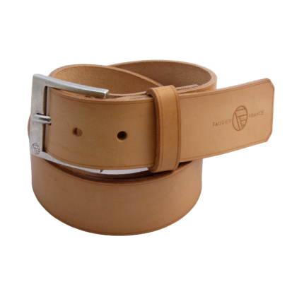 CEINTURON CUIR LEGEND 4CM NATUREL