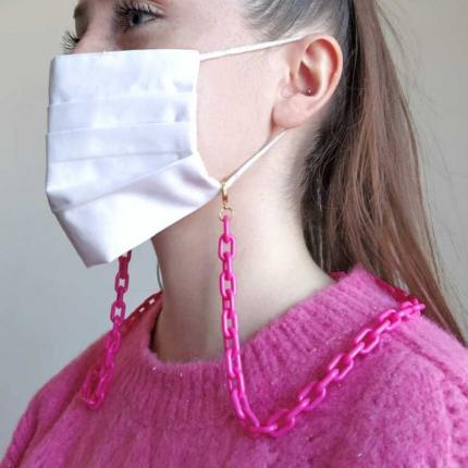 Chaîne de masque/lunettes Vanessa rose bubble gum