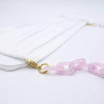 Chaîne de masque/lunettes Vanessa rose poudré