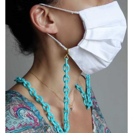 Chaîne de masque/lunettes Vanessa bleu ciel