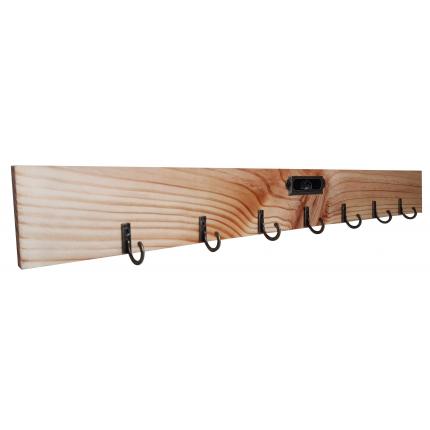 Porte clés mural vintage teinte claire 7 crochets