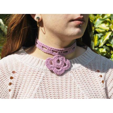 Collier Ras-de-Cou Janis Mauve