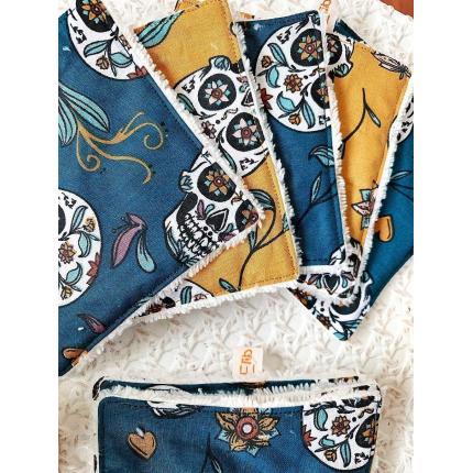 Cotons démaquillants tête de mort