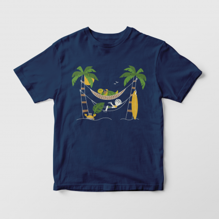 T-shirt enfant - Détente estivale / Bleu Marine