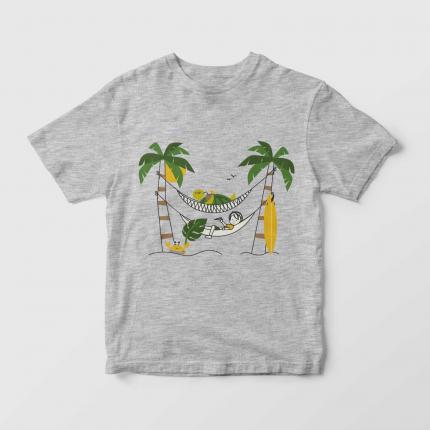 T-shirt enfant - Détente estivale / Gris Chiné