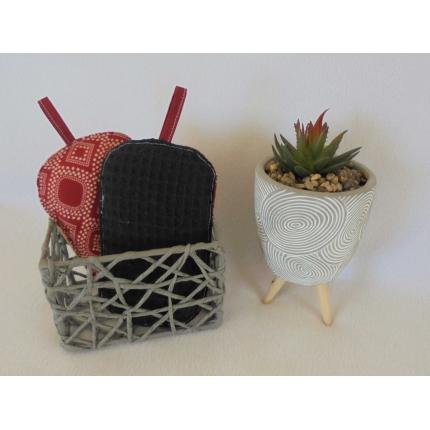 Lot de 2 éponges lavables rouge Oriental