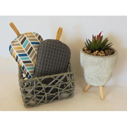 Lot de 2 éponges lavables graphique milti-color