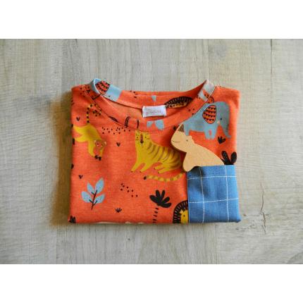 T-shirt à manches courtes bébé en jersey bio orange