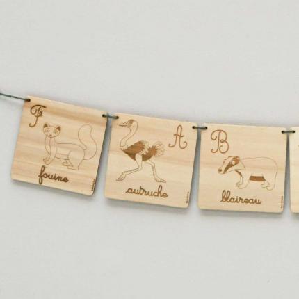 Guirlande personnalisée- Motif Ligne- Verso cursive et éducatif