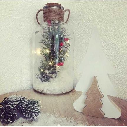 Décoration de Noël en bois à poser - sapin haut sapin