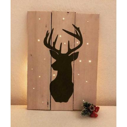 Panneau lumineux tête de cerf
