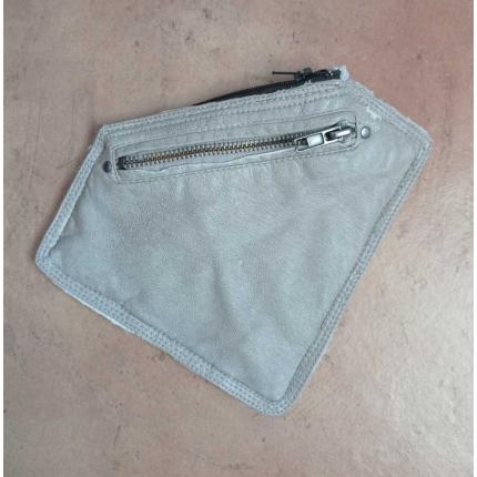 Porte monnaie imitation cuir beige 