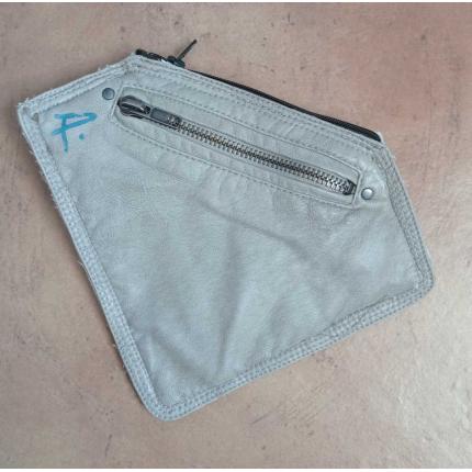 Porte monnaie imitation cuir beige 