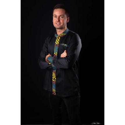 Chemise Col Mao Homme manche longue