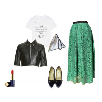 Pochette berlingot en simili-cuir argenté