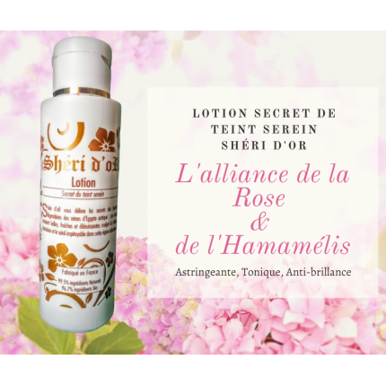 Lotion Secret Du Teint Serein de Shéri d'oR (100ml)