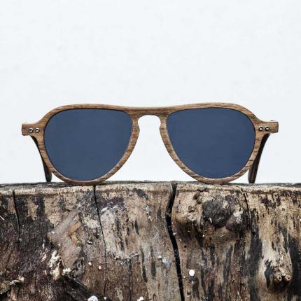 Lunettes de soleil en bois Made in France LAX Noyer