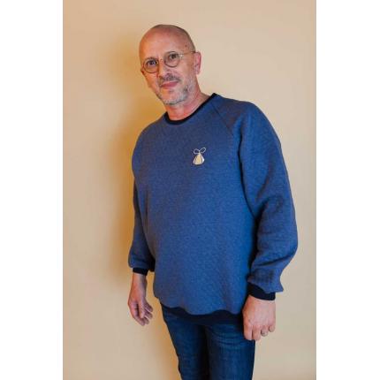 SweaTsaï Ouaga Indigo matelassé