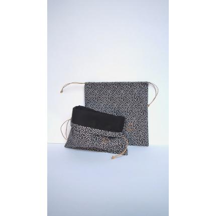 Sacs à vrac à pois noir, une aide précieuse pour vos courses.