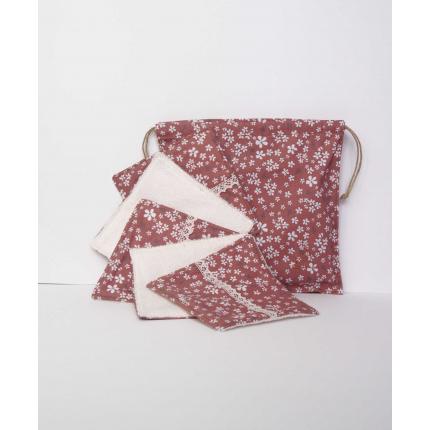 Lot 5 cotons lavables Flower, à adopter avec douceur.