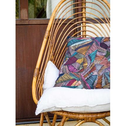 Coussin imprimé "crayons de couleur"