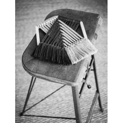 Tissage croisé "bleu + gris"