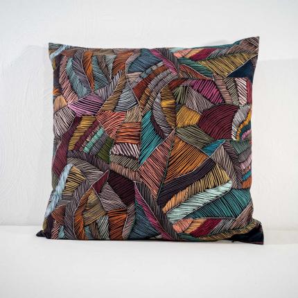 Coussin imprimé "crayons de couleur"