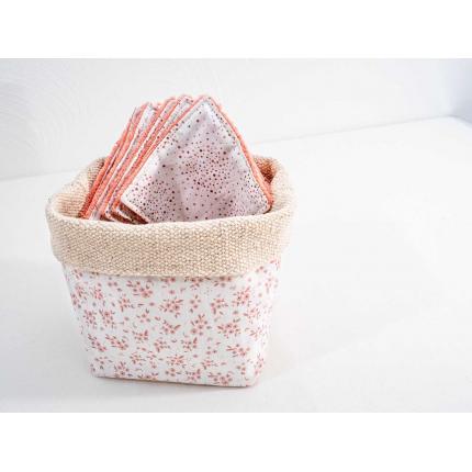 Cotons démaquillants lavables "fleurs-pois""