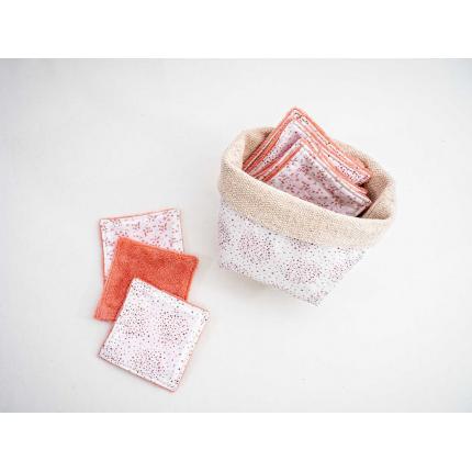 Cotons démaquillants lavables "pois - fleurs"