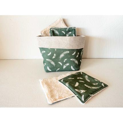 Cotons démaquillants lavables "plumes"