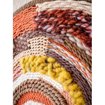 Grand tissage rond "orangé"