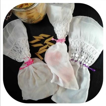 Lot de 3 sacs à vrac en tissu recyclé 