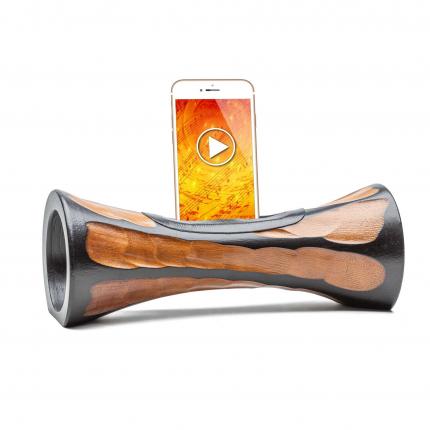 MANGOBEAT - Enceinte en bois pour téléphone - Amplificateur de son pour smartphone - Support iPhone 
