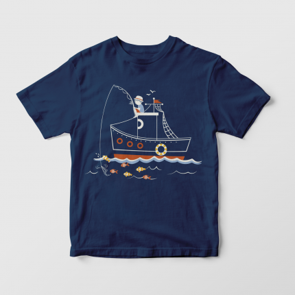 T-shirt enfant - Sortie en mer / Bleu Marine